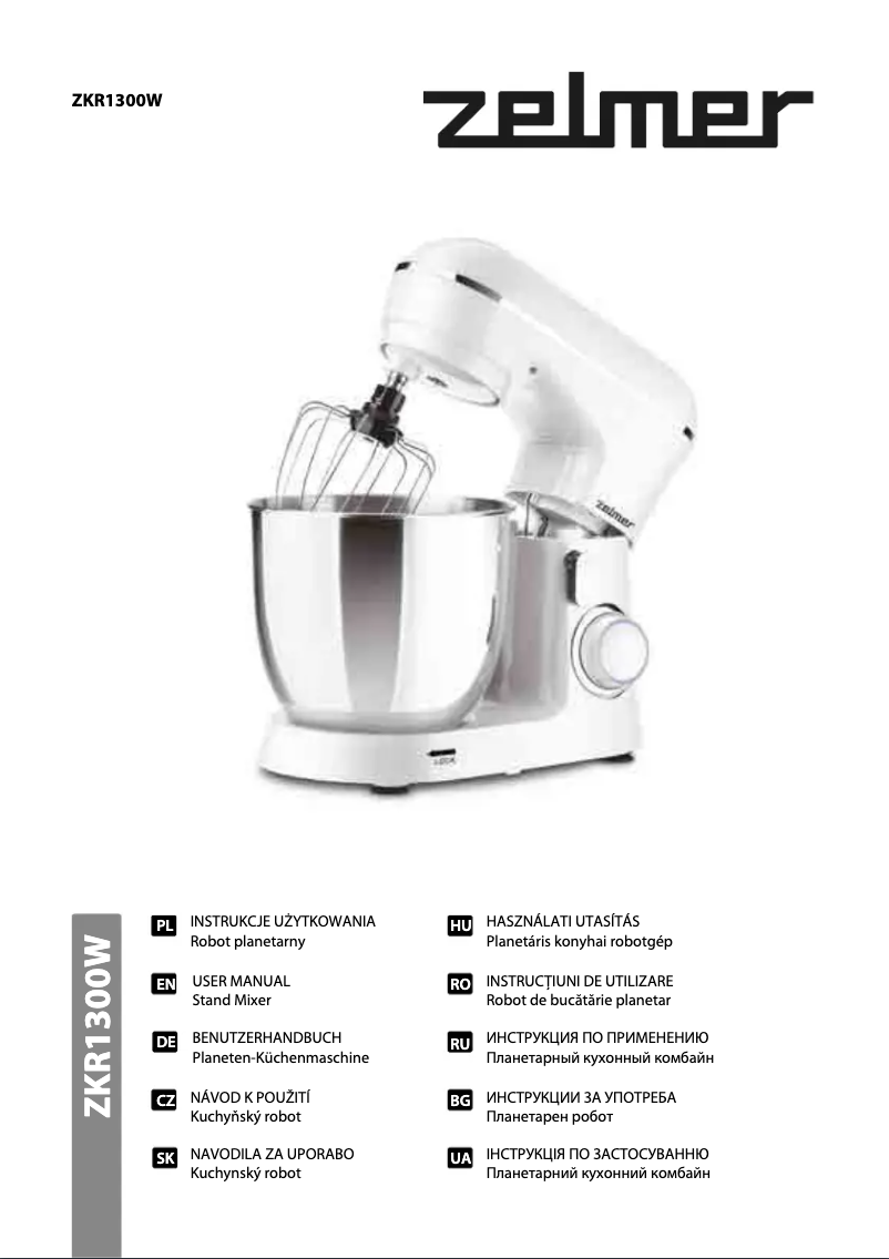 Page 1 de la notice Manuel utilisateur Zelmer ZKR1300B
