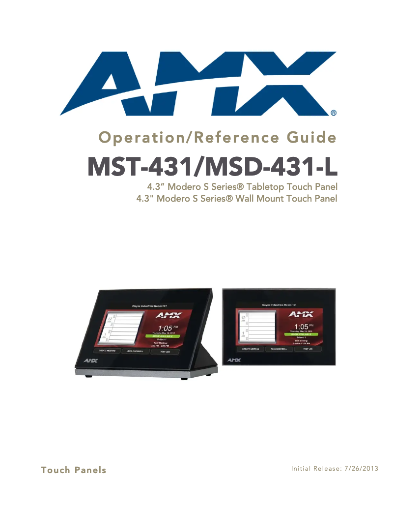 Page n°1 - Mode d'emploi AMX MST-431