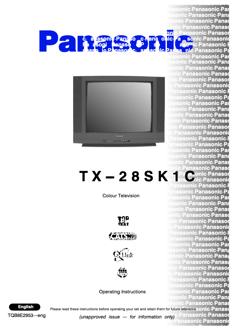 Página 1 del manual Manual de usuario Panasonic TX-28SK1C