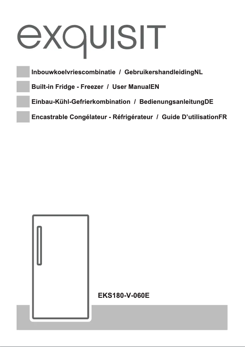 Page 1 de la notice Manuel utilisateur Exquisit EKS180-V-060E