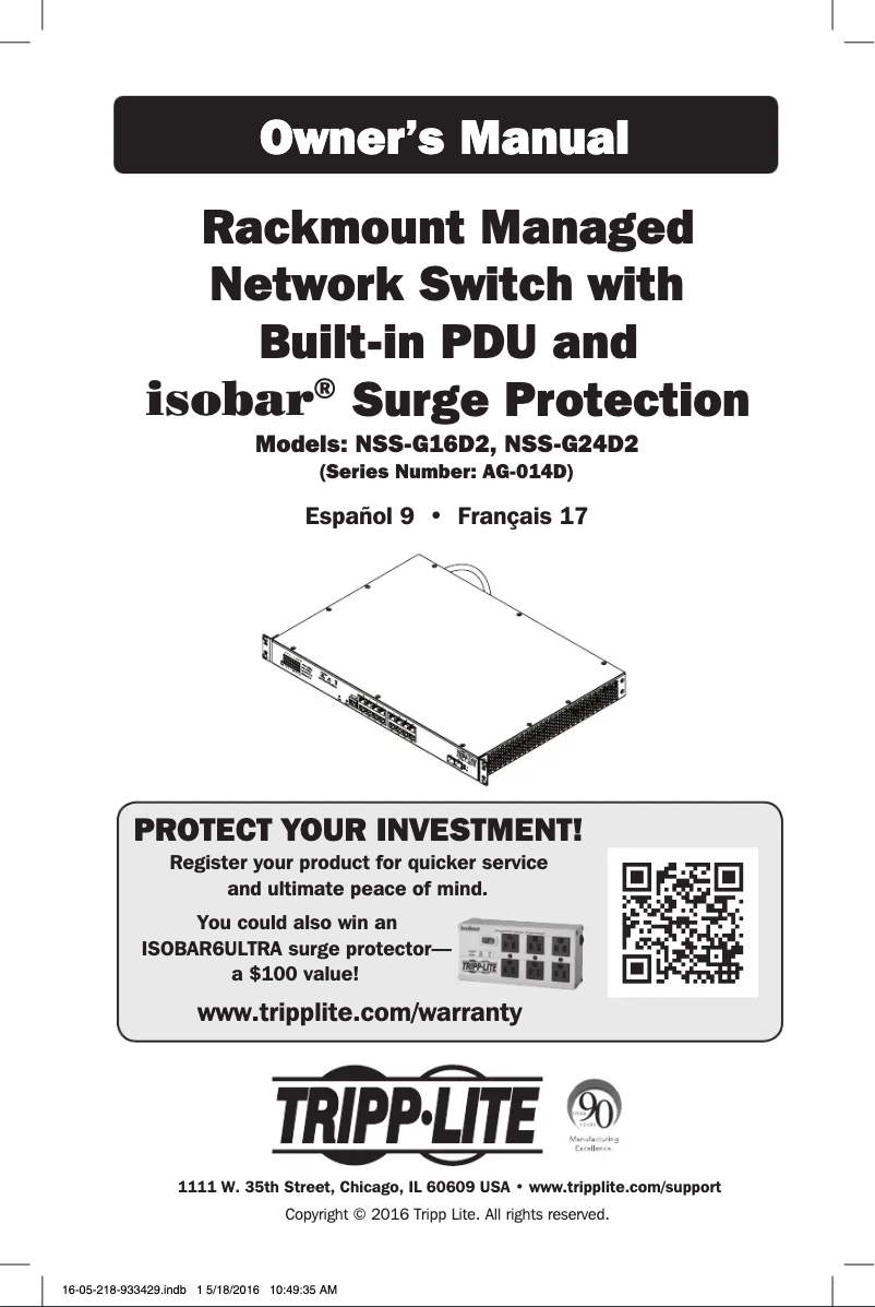 Image de la première page du manuel de l'appareil NSS-G16D2