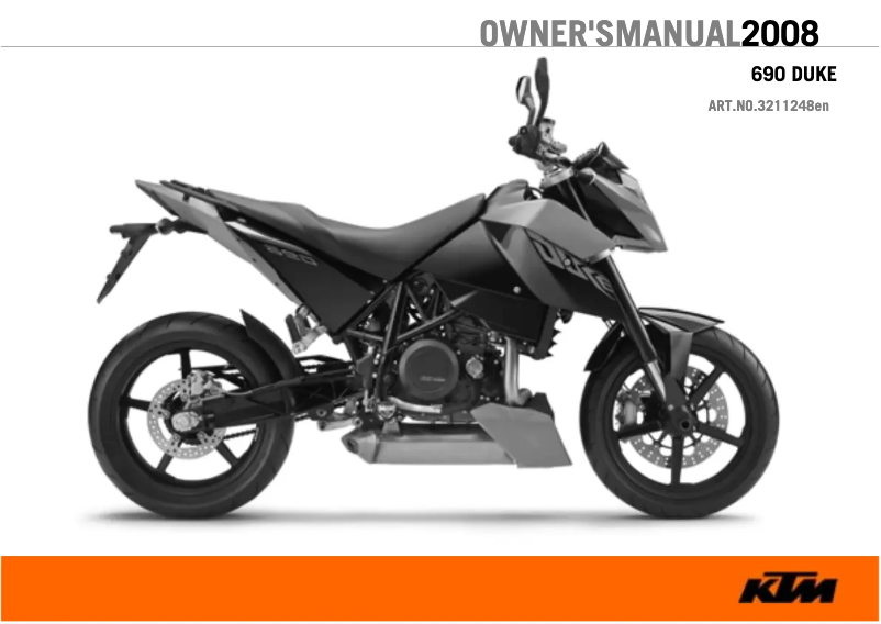 Page n°1 - Manuel utilisateur KTM 690 Duke (2008)