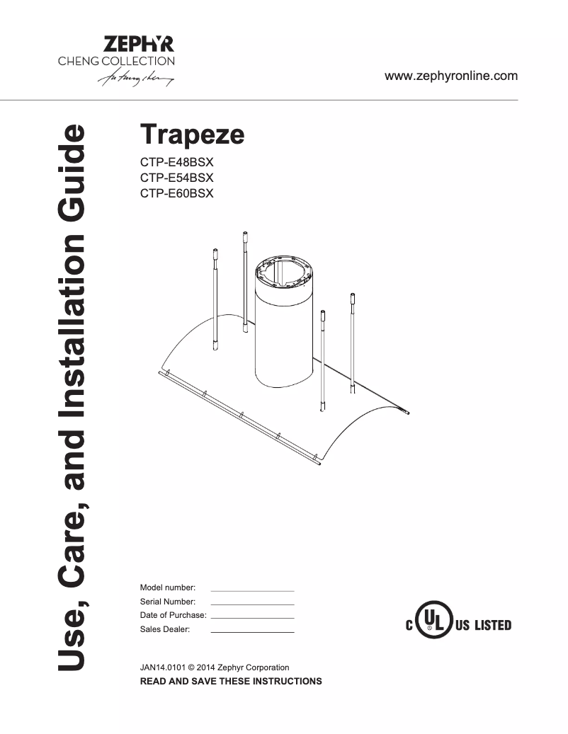 Image de la première page du manuel de l'appareil Trapeze CTP-E54BSX
