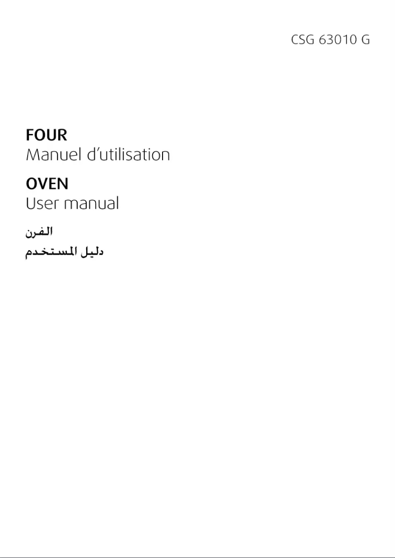 Page 1 de la notice Manuel utilisateur Beko CSG 63010 GW