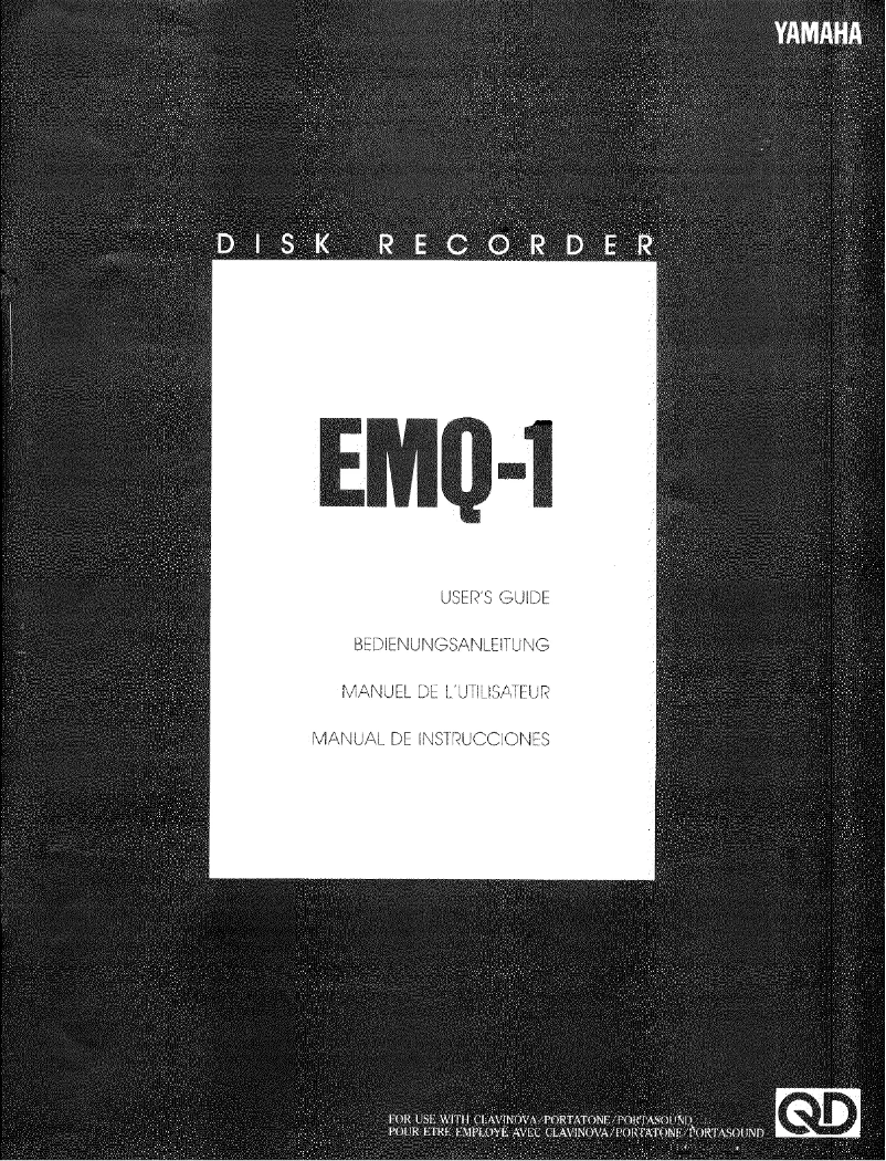 Page n°1 - Manuel utilisateur Yamaha EMQ-1