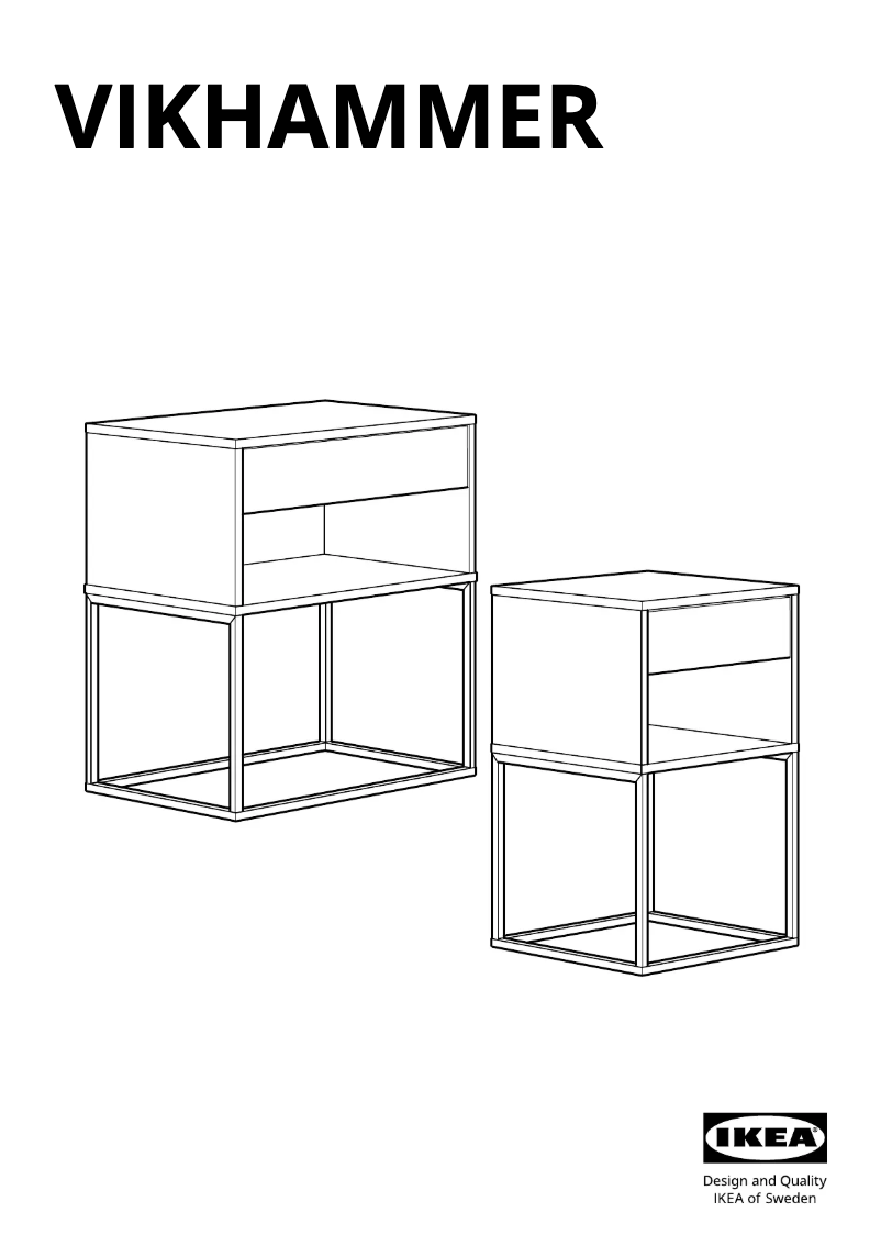 Page 1 de la notice Manuel utilisateur Ikea VIKHAMMER 505.838.30