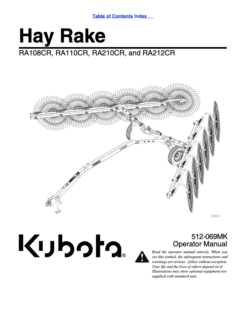 Image de la première page du manuel de l'appareil RA108CR