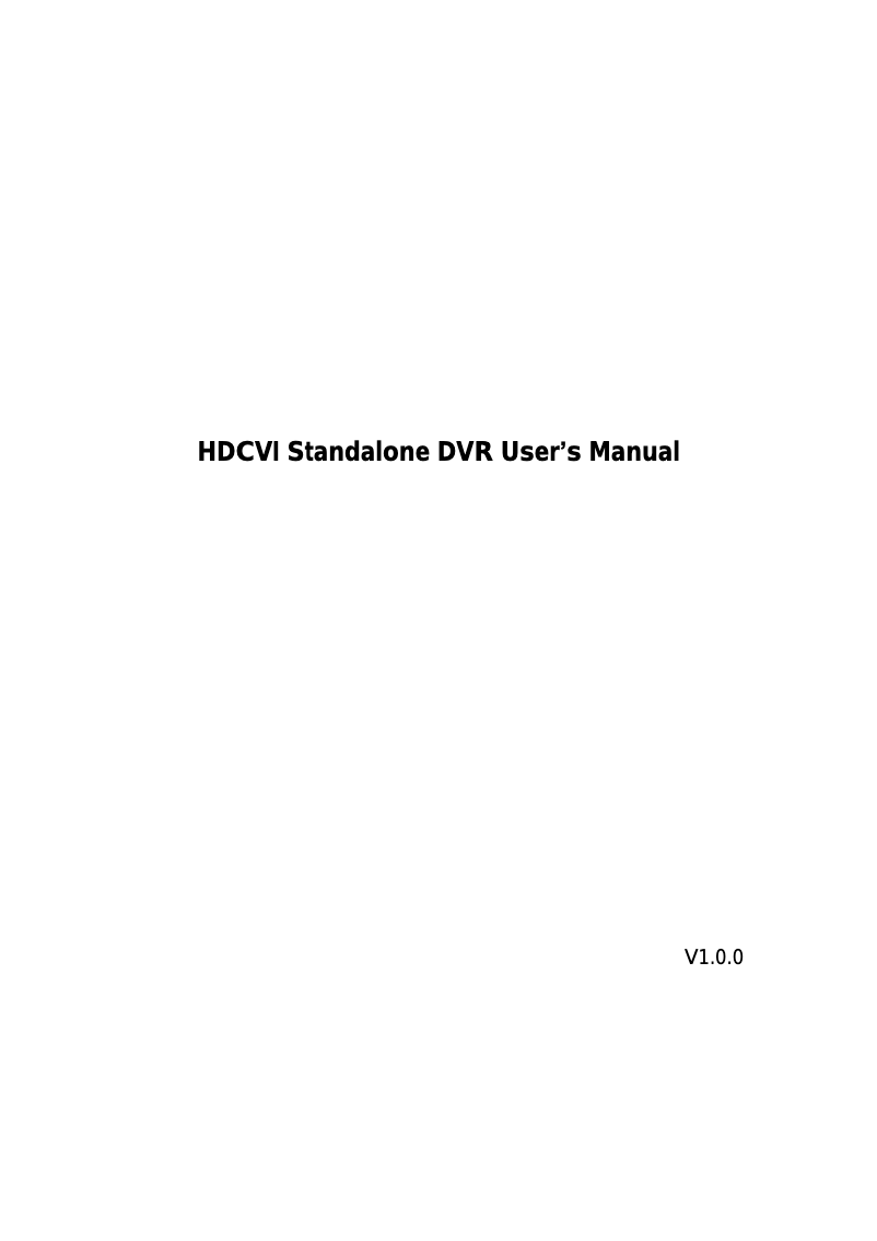 Page 1 de la notice Manuel utilisateur Vonnic DVR-TRI55208A-2