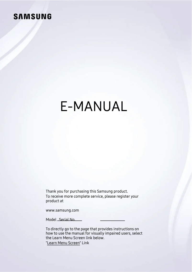 Page n°1 - Manuel utilisateur Samsung UN85BU8000G