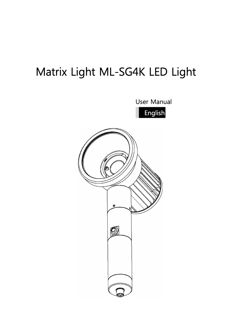 Image de la première page du manuel de l'appareil ML-SG4K