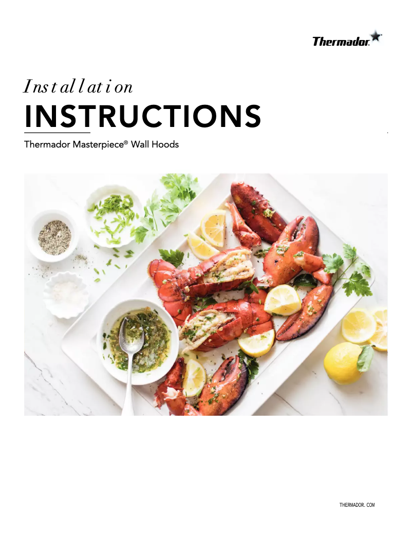 Página 1 del manual Guía de instalación Thermador HMWB481WS
