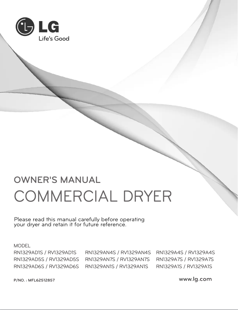 Page n°1 - Manuel utilisateur LG RV1329AD6S