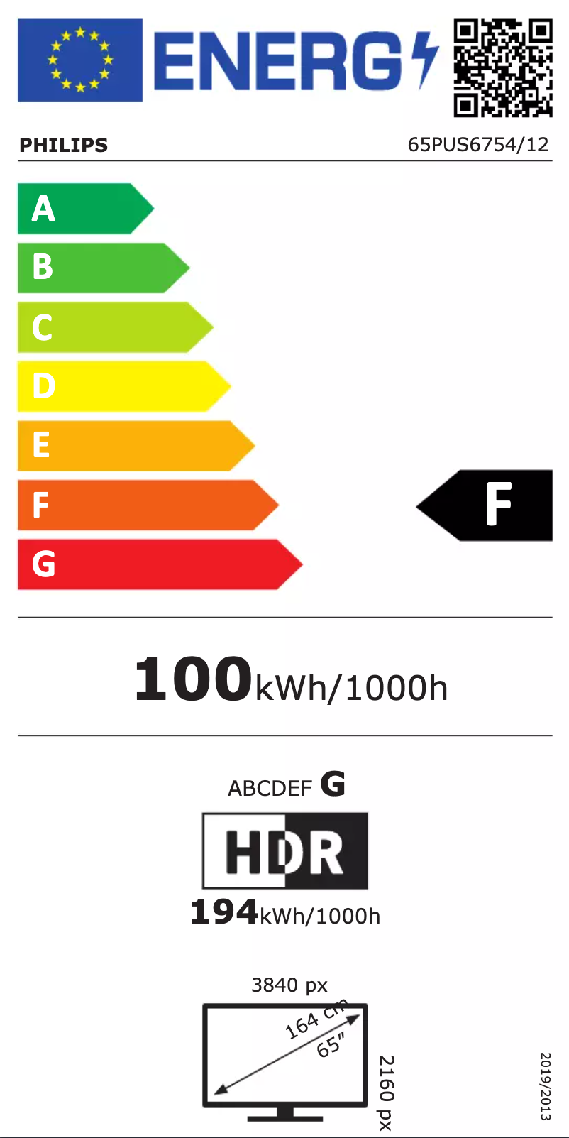 Imagen de la primera página del manual del dispositivo 65PUS6754