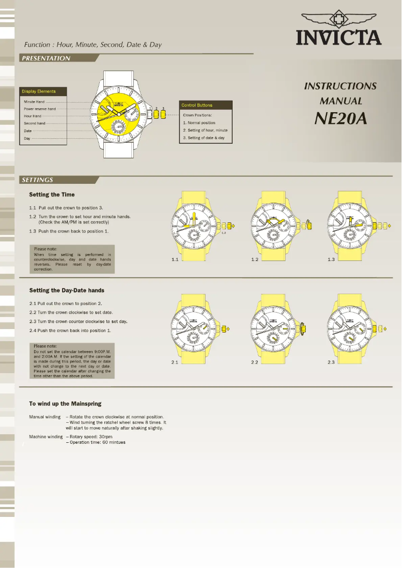 Image de la première page du manuel de l'appareil Reserve 29778