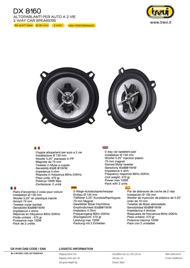 Page n°1 - Manuel utilisateur Trevi DX 8160