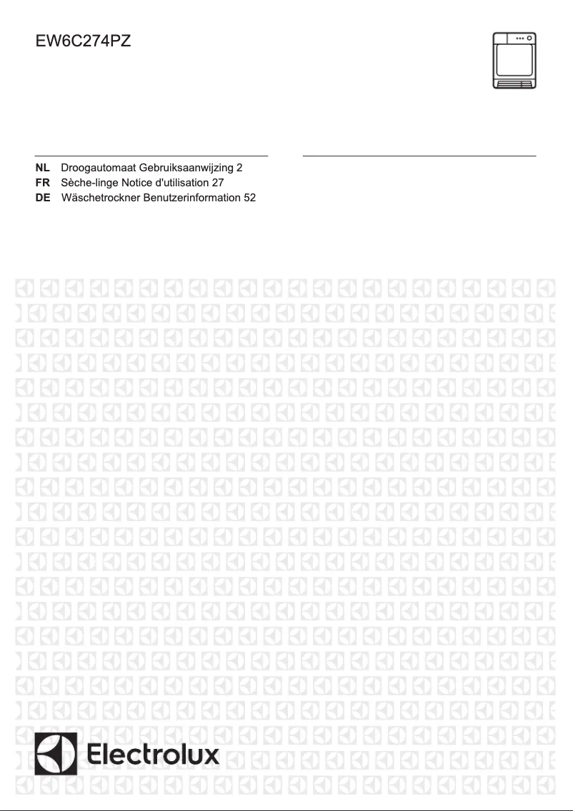 Page 1 de la notice Manuel utilisateur Electrolux EW6C274PZ