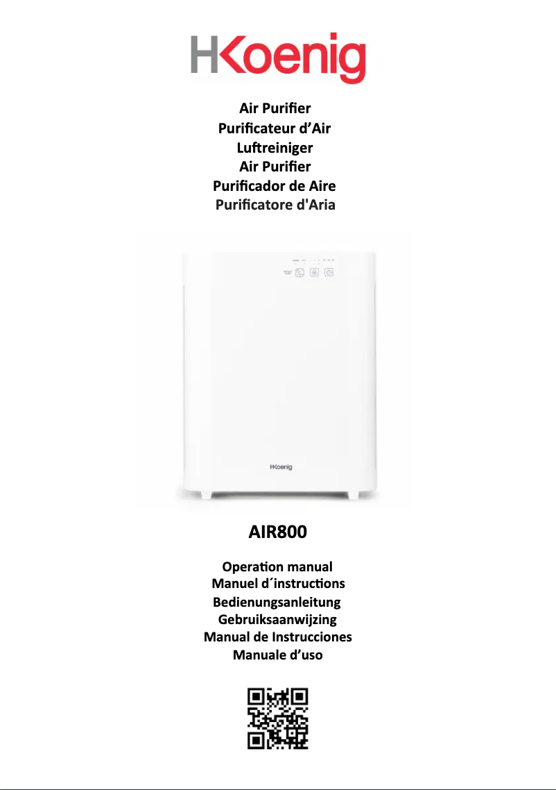 Page n°1 - Manuel utilisateur H.Koenig AIR800