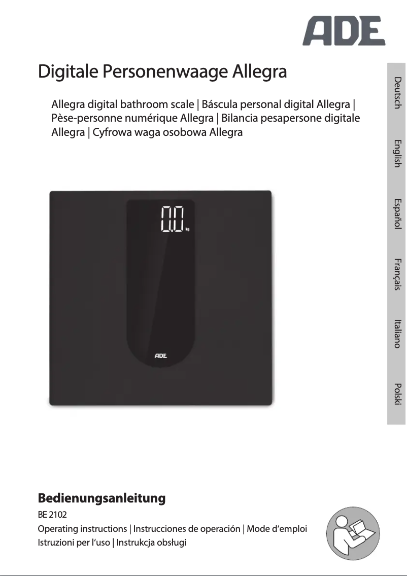 Page n°1 - Manuel utilisateur ADE Allegra BE 2102