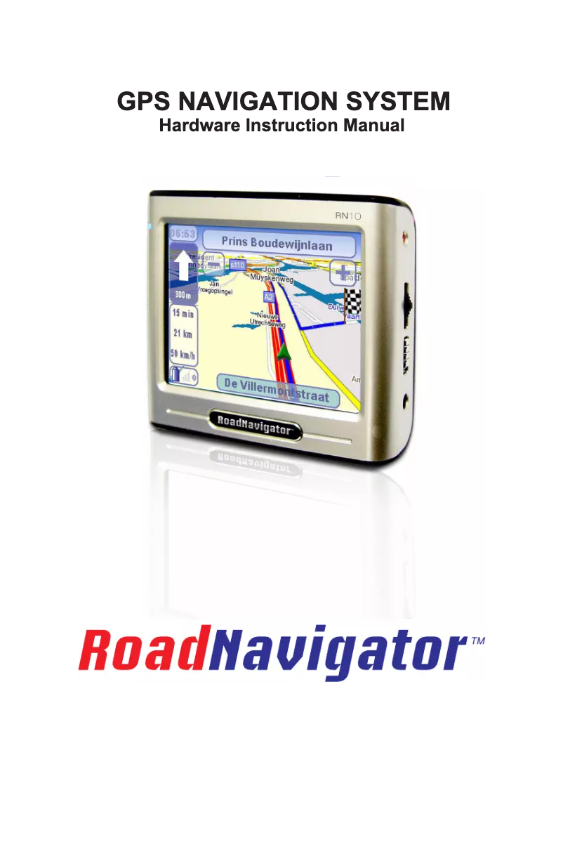 Page n°1 - Manuel utilisateur RoadNavigator RN 66