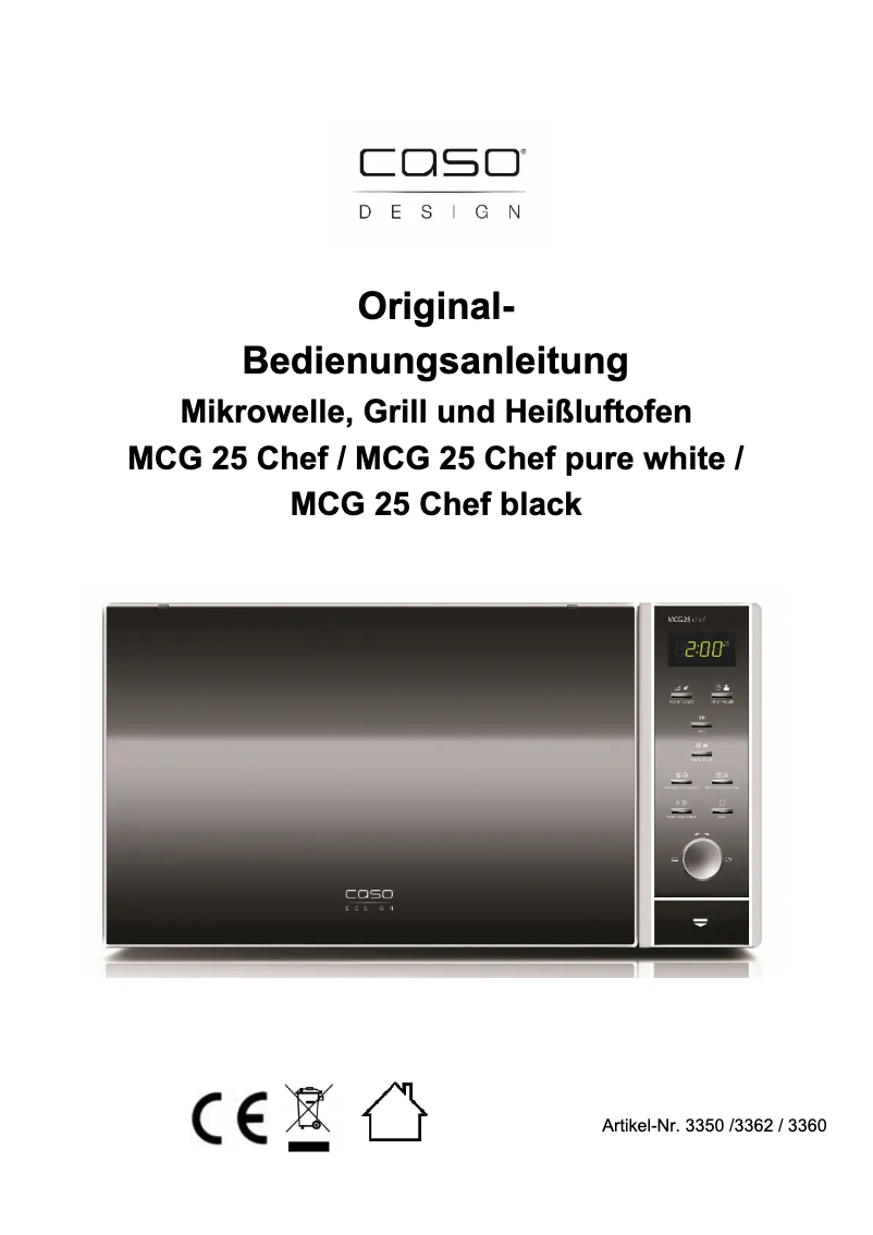 Image de la première page du manuel de l'appareil MCG 25 Chef