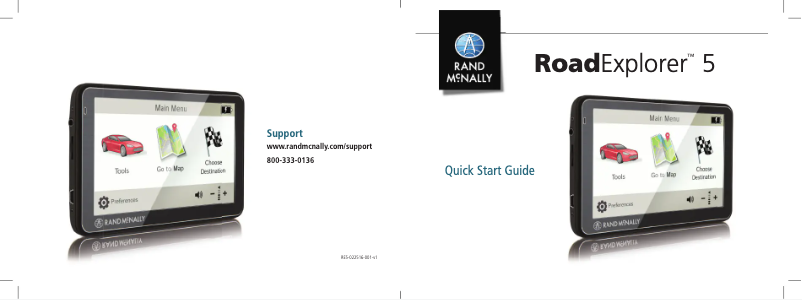 Page 1 de la notice Manuel utilisateur Rand McNally RoadExplorer 5