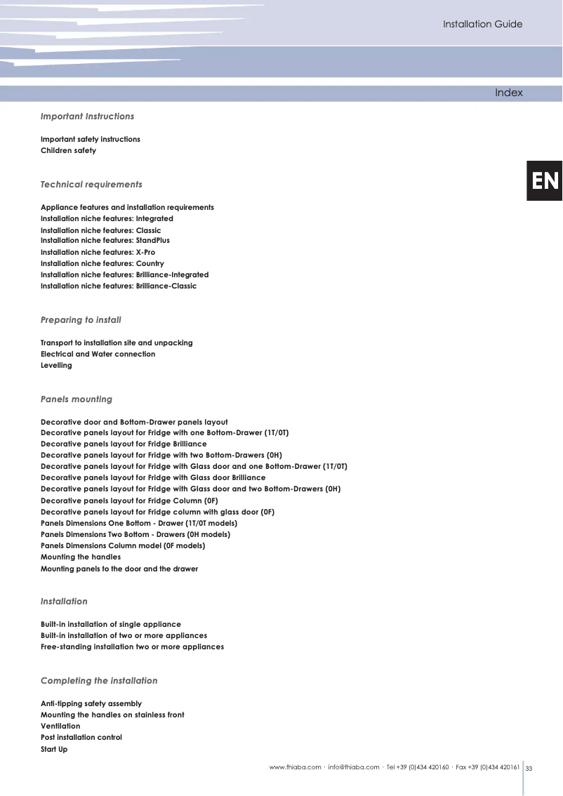Page n°1 - Guide d'installation Fhiaba KS8990FR3A