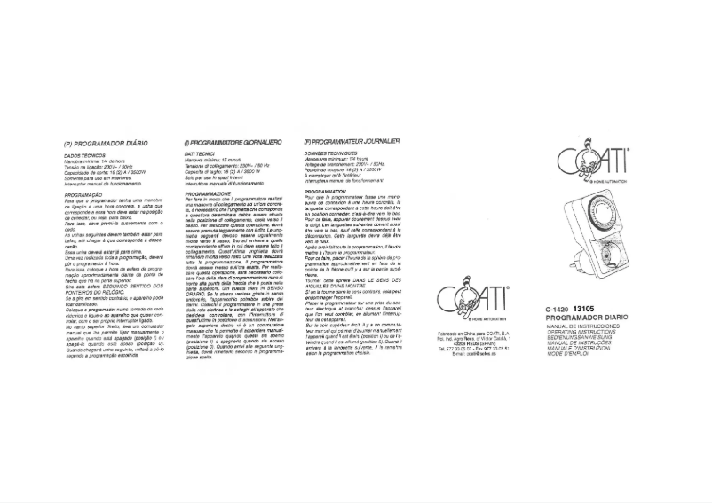 Page 1 de la notice Manuel utilisateur Coati 13105