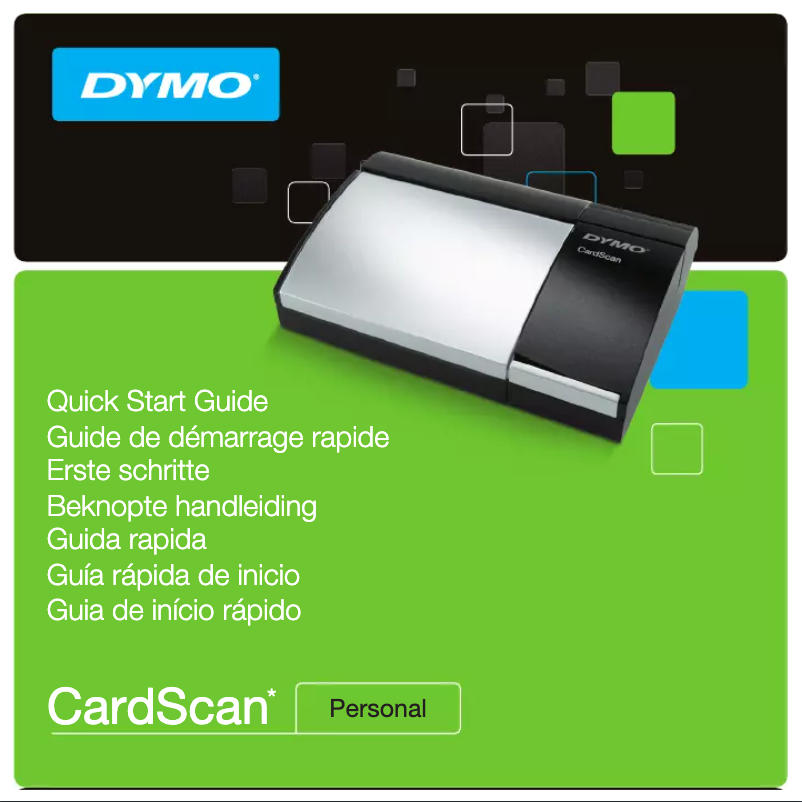 Page n°1 - Manuel utilisateur Dymo CardScan Personal