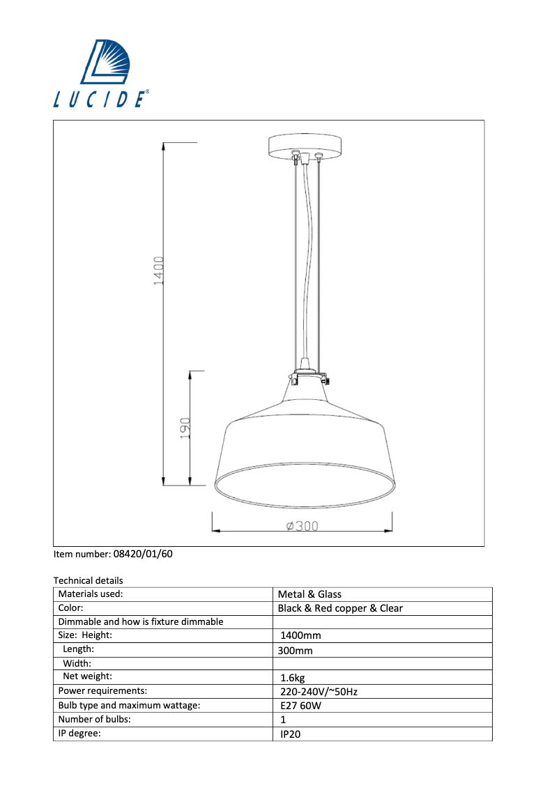 Image de la première page du manuel de l'appareil Vitri 08420/01/60