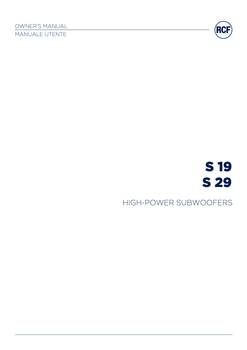 Image de la première page du manuel de l'appareil S 29