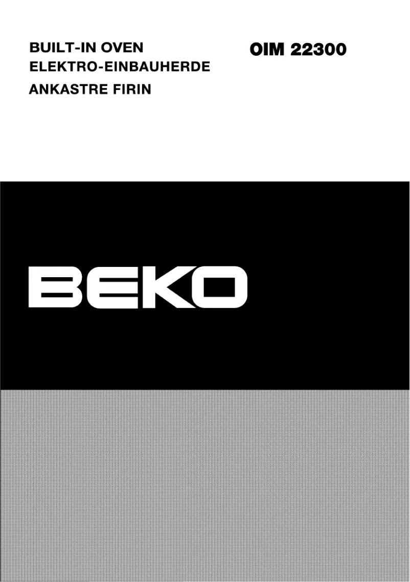 Page 1 de la notice Manuel utilisateur Beko Oim 22300 X