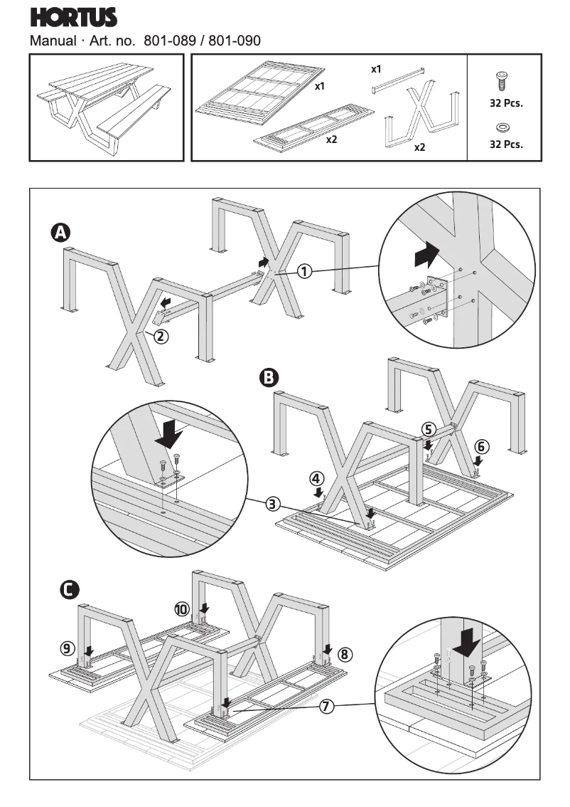 Page 1 de la notice Manuel utilisateur Hortus 801-089