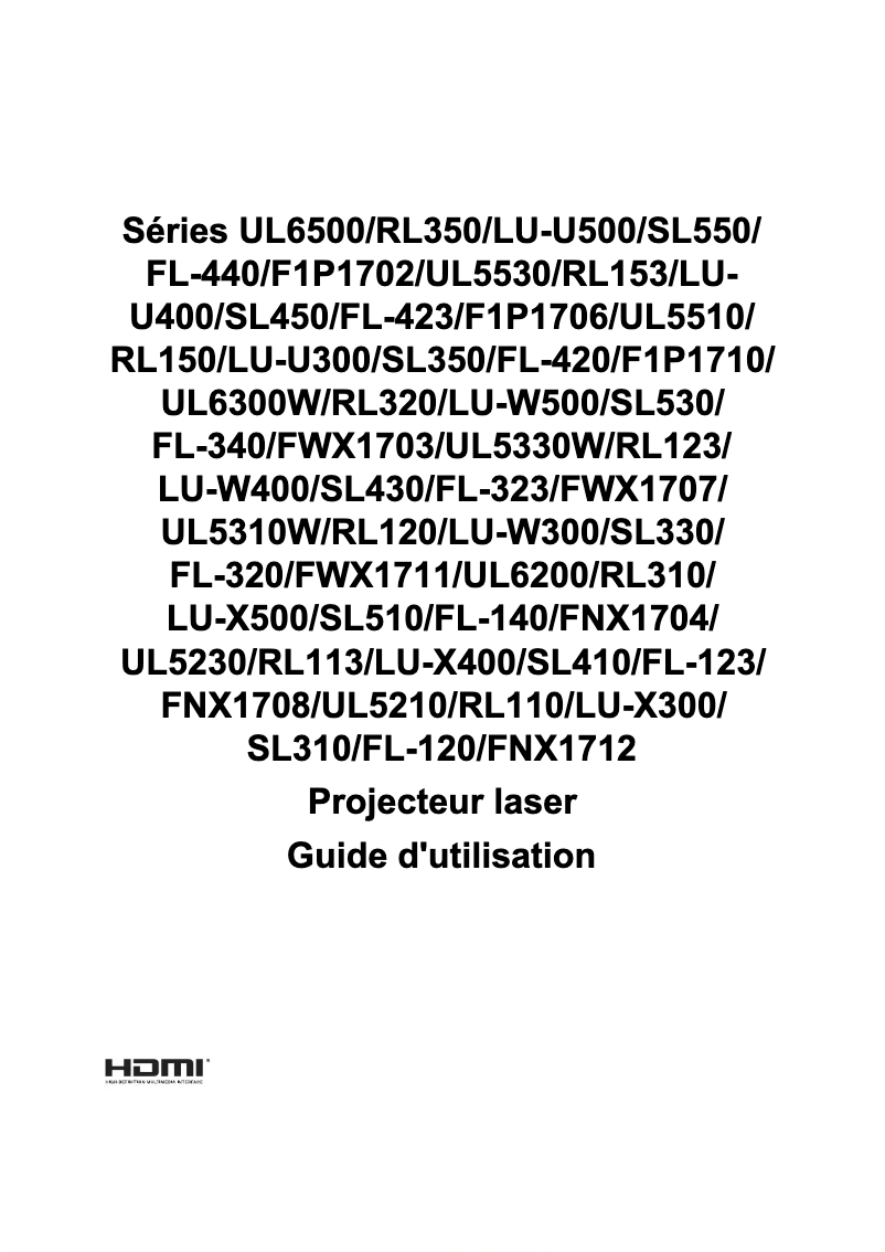 Page n°1 - Manuel utilisateur Acer UL5310W