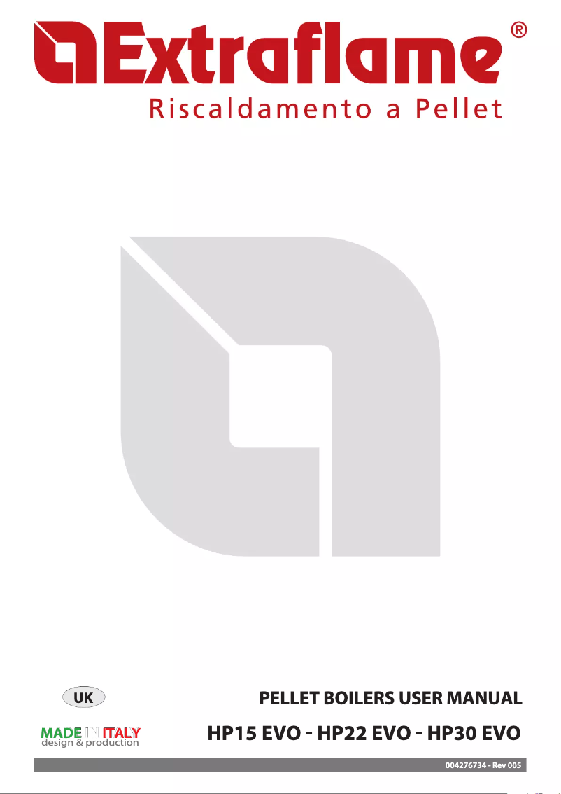 Page 1 de la notice Manuel utilisateur La Nordica TermoPellet HP 22 Evo