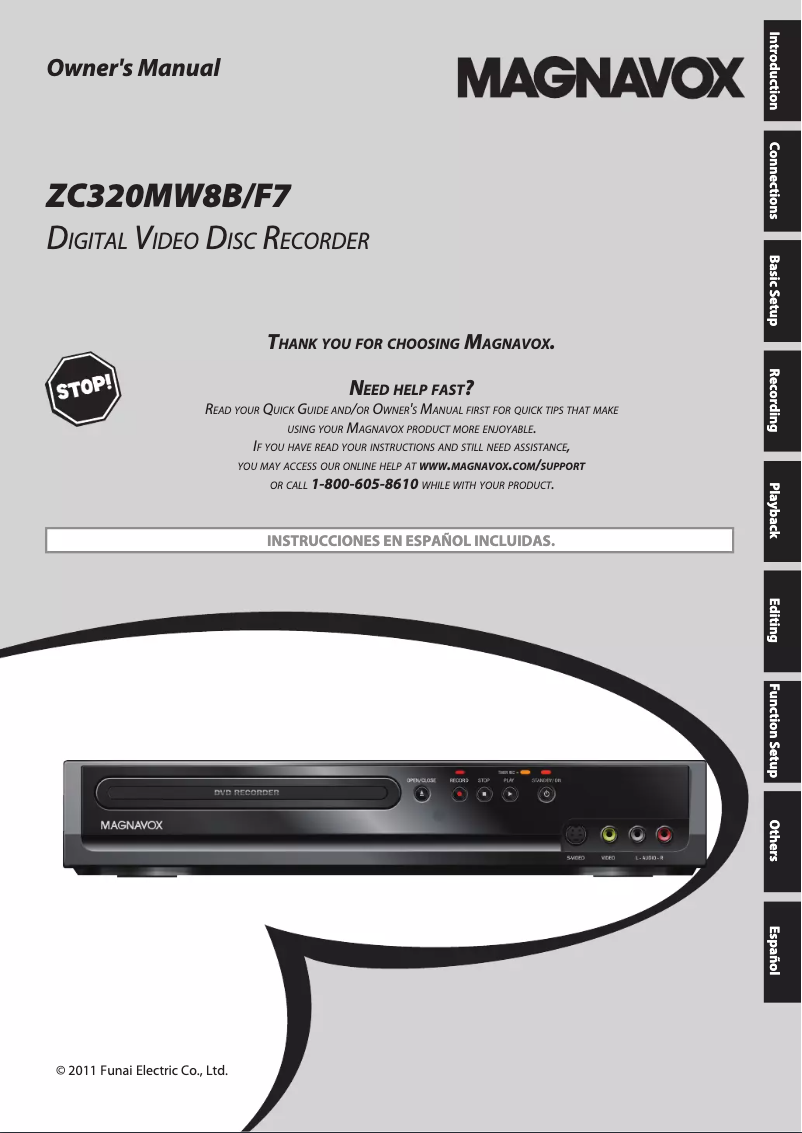 Image de la première page du manuel de l'appareil ZC320MW8B