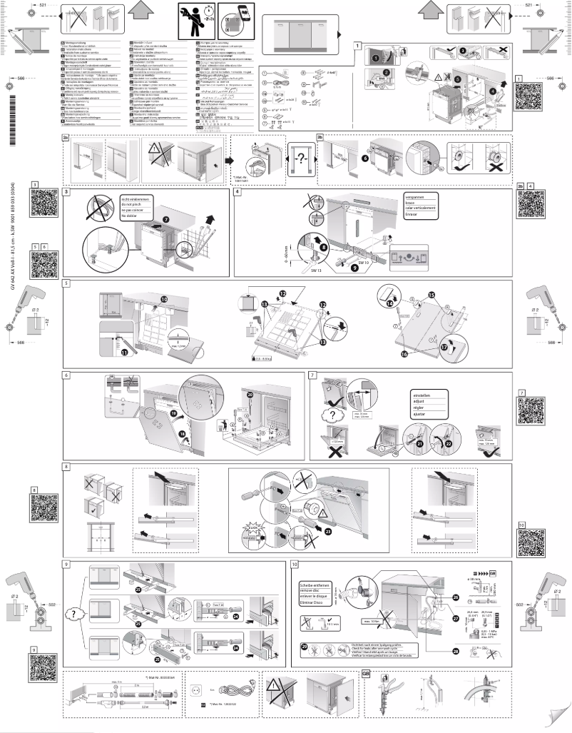 Page n°1 - Instructions / montage Siemens SN63EX27VE