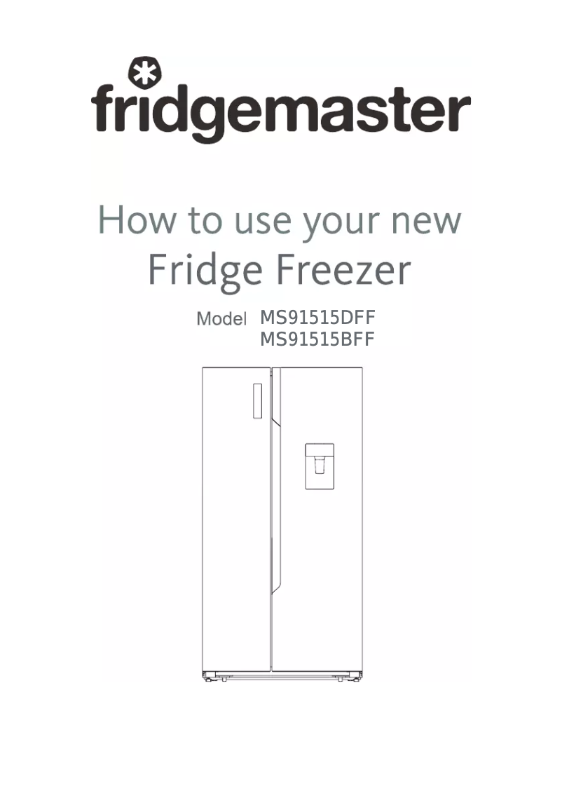 Page n°1 - Manuel utilisateur Fridgemaster MS91515DFF