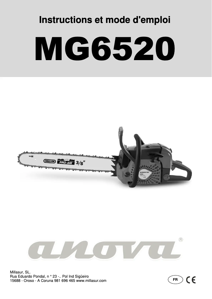 Página 1 del manual Manual de usuario Anova MG6520