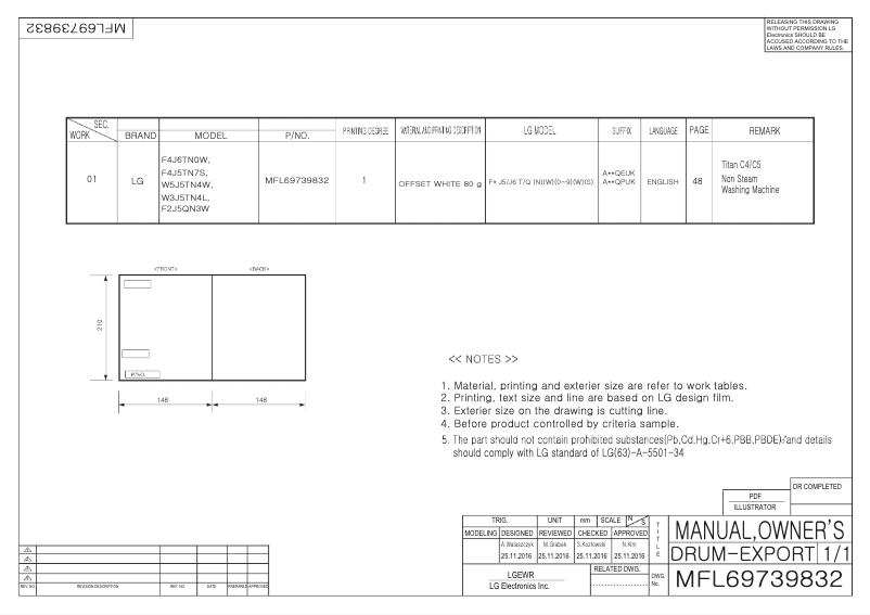 Page n°1 - Manuel utilisateur LG F4J5TN7S
