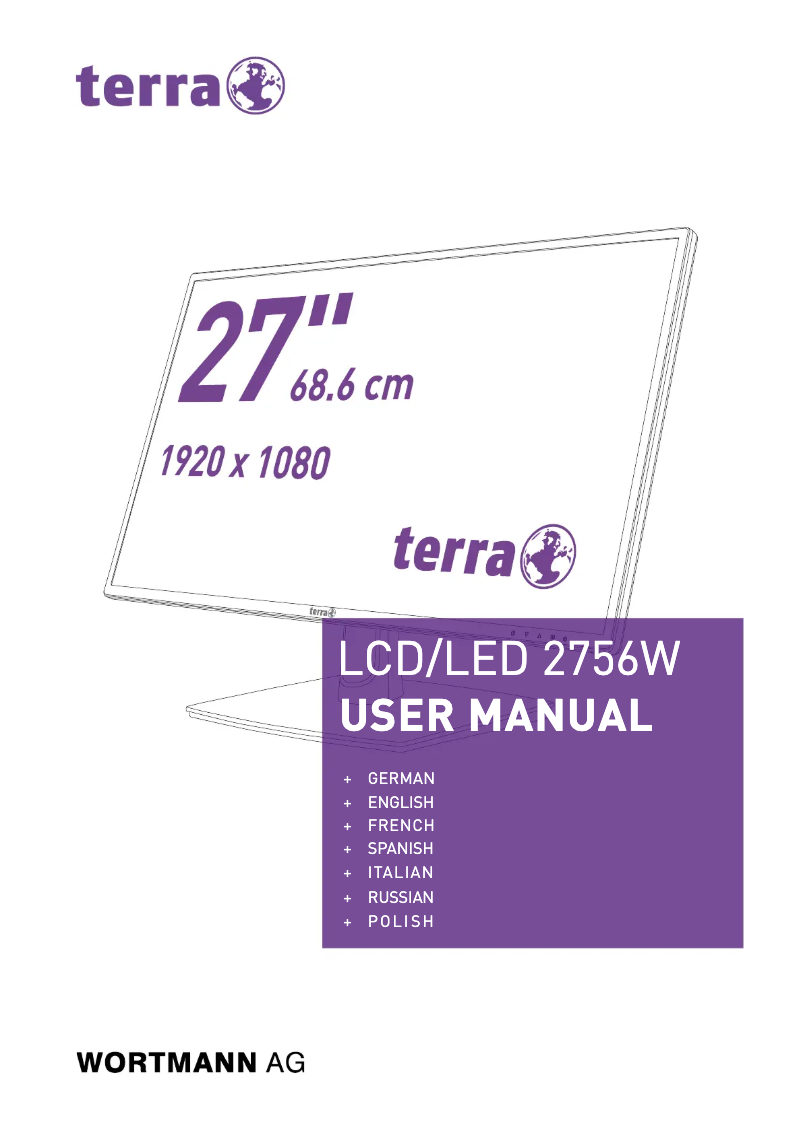 Image de la première page du manuel de l'appareil Terra LCD 2756W V2