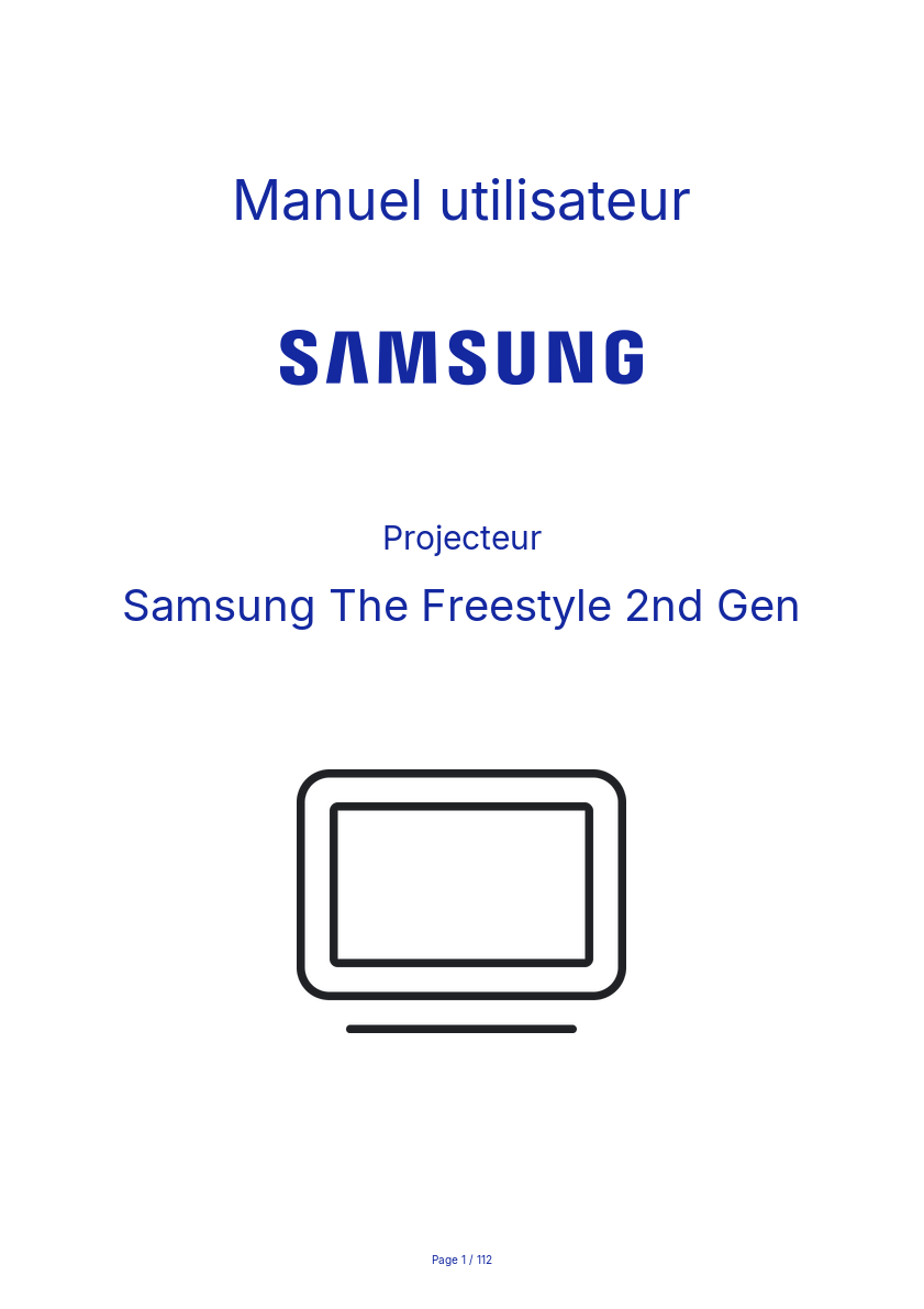 Page n°1 - Manuel utilisateur Samsung The Freestyle 2nd Gen