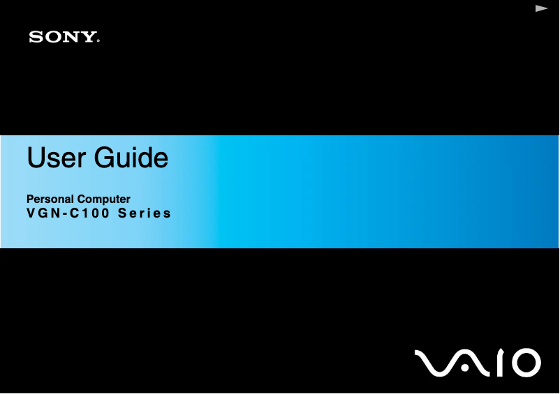Page 1 de la notice Manuel utilisateur Sony Vaio VGN-C190G
