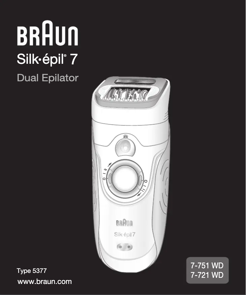 Page n°1 - Manuel utilisateur Braun Silk-epil 7 - 7751