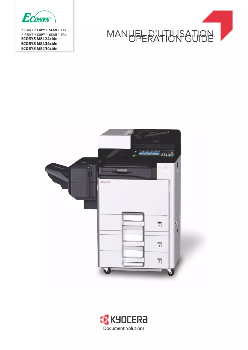 Image de la première page du manuel de l'appareil ECOSYS M8130cidn