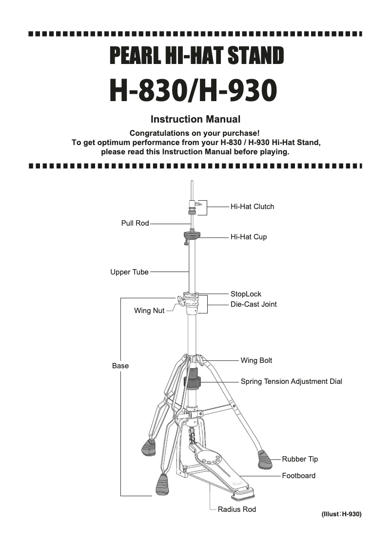 Page 1 de la notice Manuel utilisateur Pearl Sports H-930