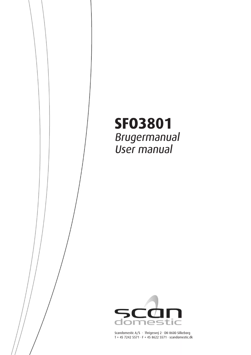 Page n°1 - Manuel utilisateur Scandomestic SFO 3801