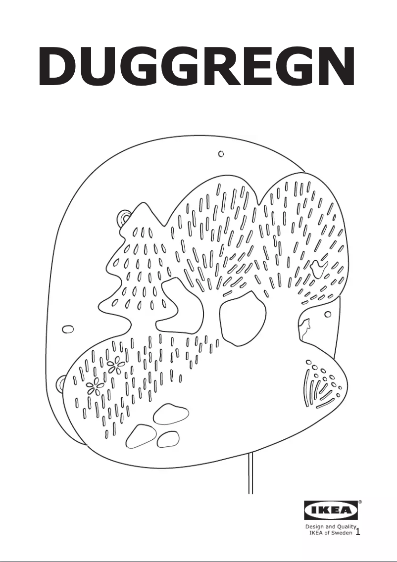 Page 1 de la notice Instructions / montage Ikea DUGGREGN