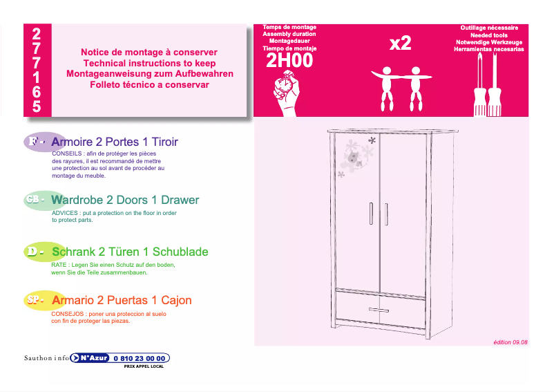 Page 1 de la notice Manuel utilisateur Sauthon 277165