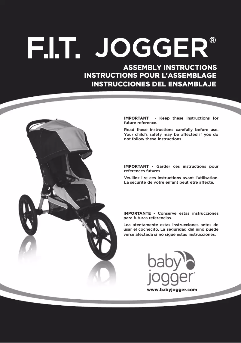 Page 1 de la notice Manuel utilisateur Baby Jogger F.I.T. Jogger