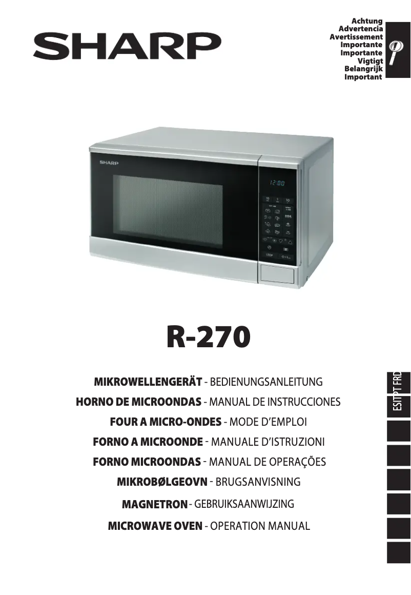 Page n°1 - Manuel utilisateur Sharp R270S